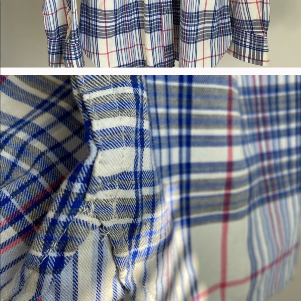 Talbots Plaid Button Down Back To School Shirt - image 5